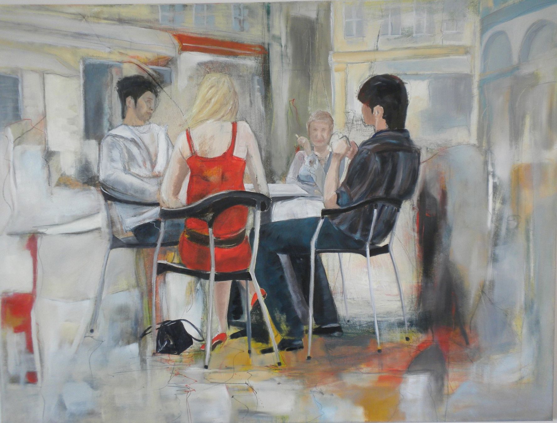 Tableaux: Acryl Gemälde Menschengruppe – D'occasion à Hombrechtikon par Mylaine