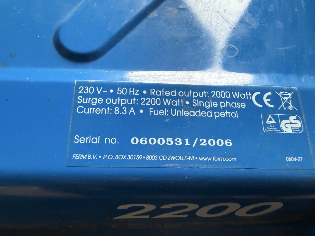 Generatori di corrente: FERM FGG-2000NW Stromerzeuger gebraucht – Difettoso da Thürnen venduto da mah_6yvz 1