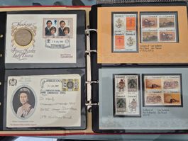 Album Briefmarken Philatelie Kanada England Münzen Raritäten