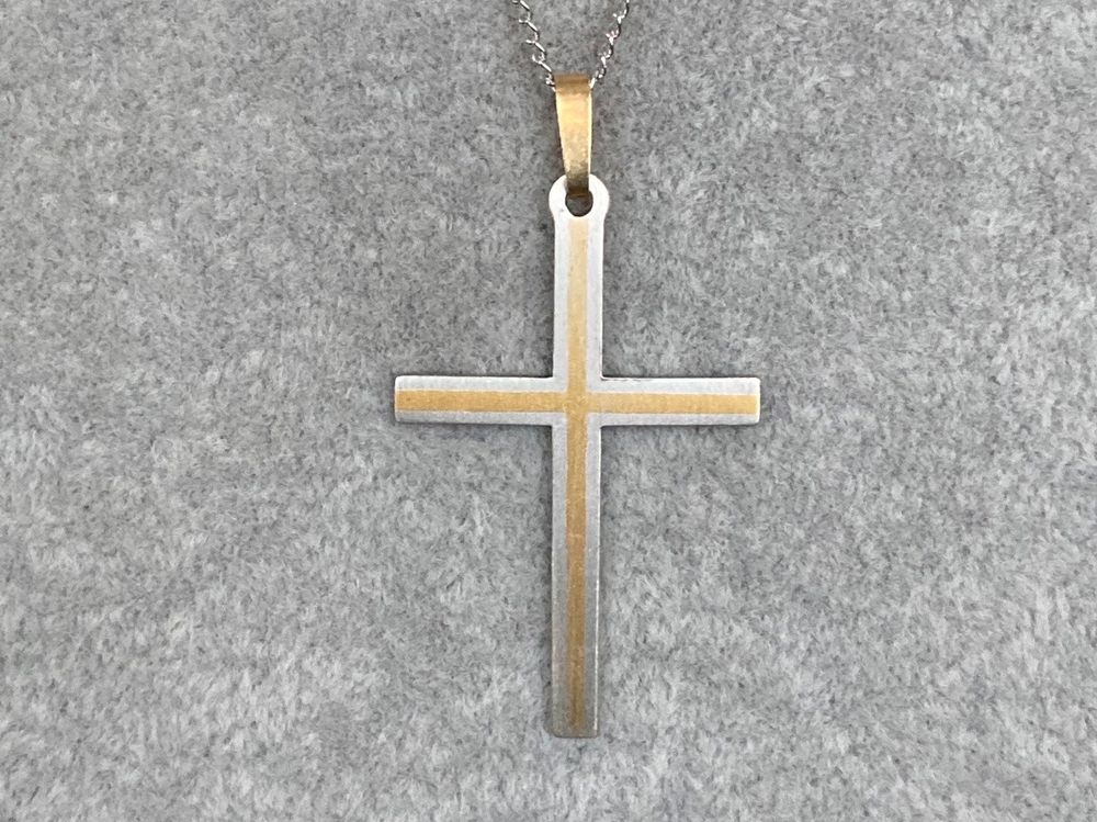 Tony Fein Goldkette Kreuzkette Kreuzanhänger 585er Gelbgold Hochglanzpoliert Zirkonia Made In Italy Fuer Damen Und Herren S0ed70g5