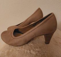 Vintage Pumps „Made in Italy“ Leder beige Gr. 39