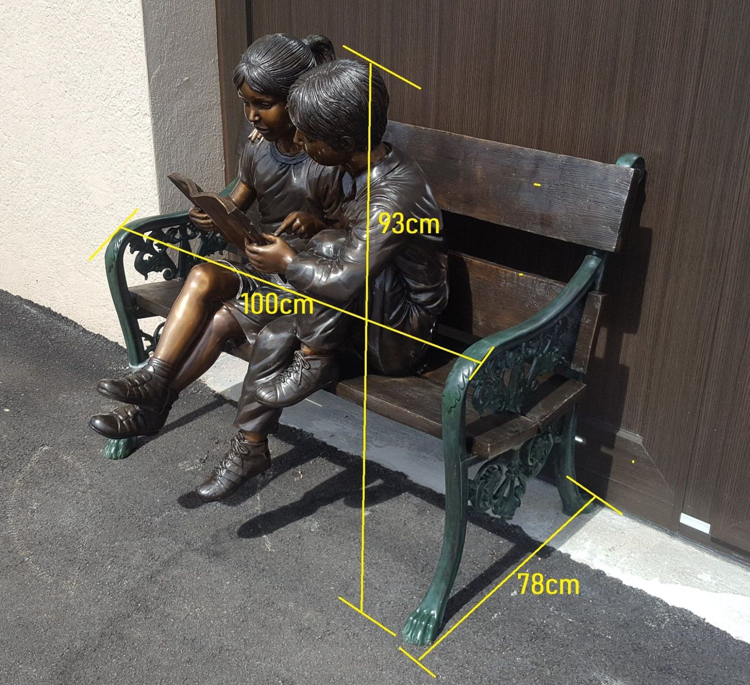 Skulpturen & Statuen: Bronzeskulptur '2 Kids on Bench' – Gebraucht aus Stäfa von Satinoir 3