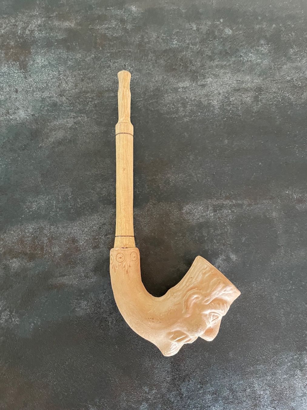 Pipe & Accessori: Ancienne Pipe Visage Sculpté bois et Terre Cuite – Usato da Vallamand venduto da Bricbracbroc82 2