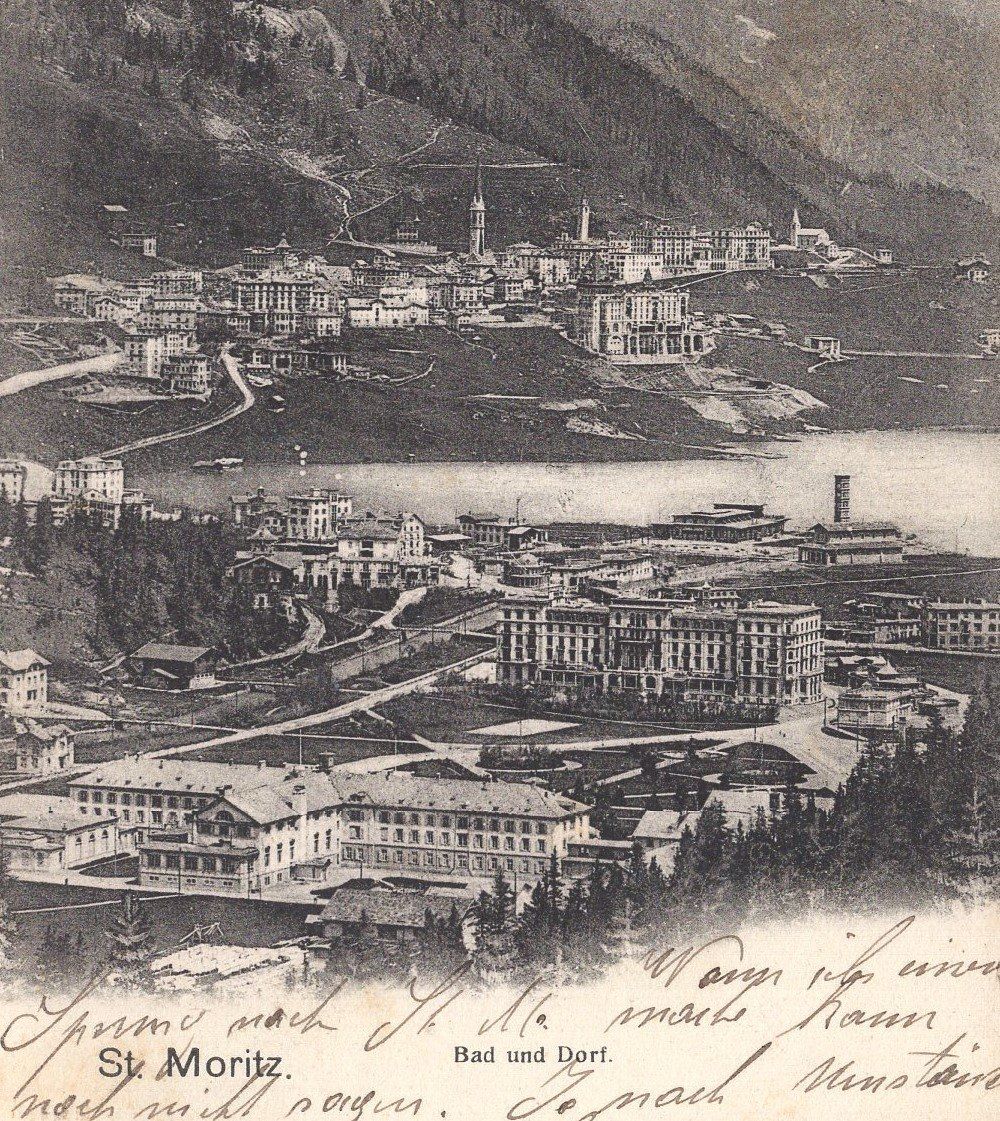 Cartes postales: St. Moritz, 11.III.11   Bad und Dorf – D'occasion à Aarau par kufi44 1