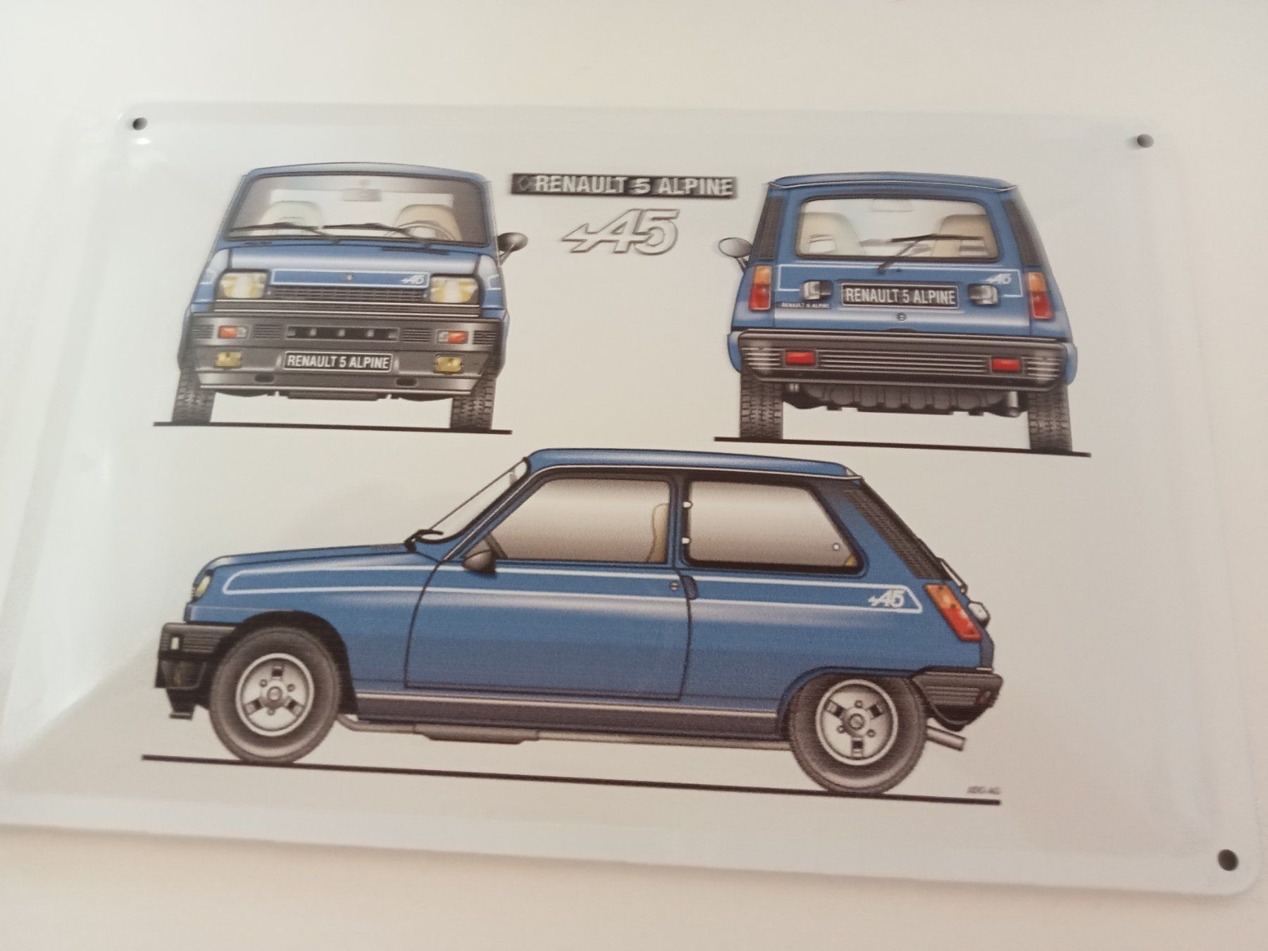 Insegne: Blechschild-RENAULT 5 ALPINE – Nuovo e nell'imballaggio originale da Rupperswil venduto da big-one-sale