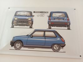 Blechschild-RENAULT 5 ALPINE