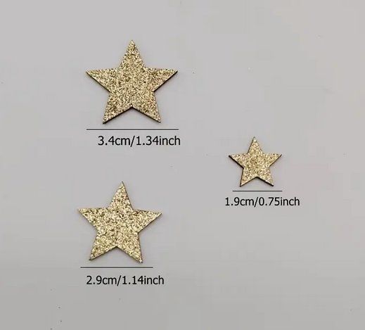 Alle Dekorationen: 24 GOLDENE GLITZERSTERNE  NEU+OVP – Neu und originalverpackt aus Bad Ragaz von Schtupsi 2