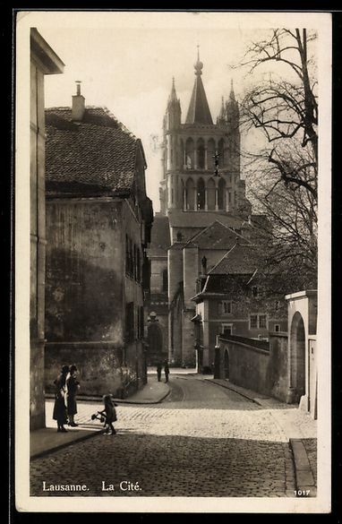 Ansichtskarten: AK Lausanne, La Cit, 1938 – Gebraucht aus Berlin von bartko-reher