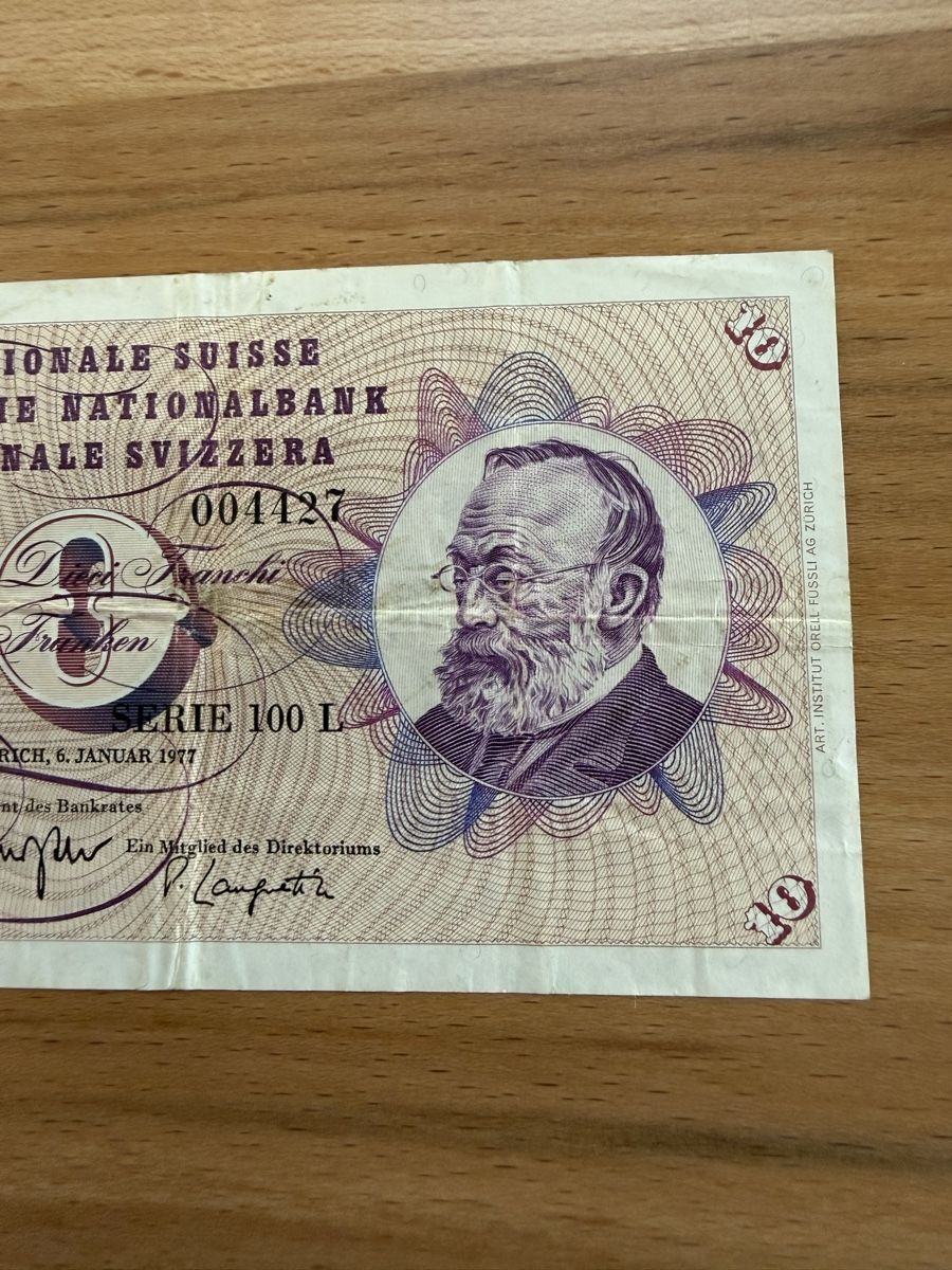 Banconote: 10 Franken Banknote Serie 100 L – Usato da Grenchen venduto da Bastet007 3