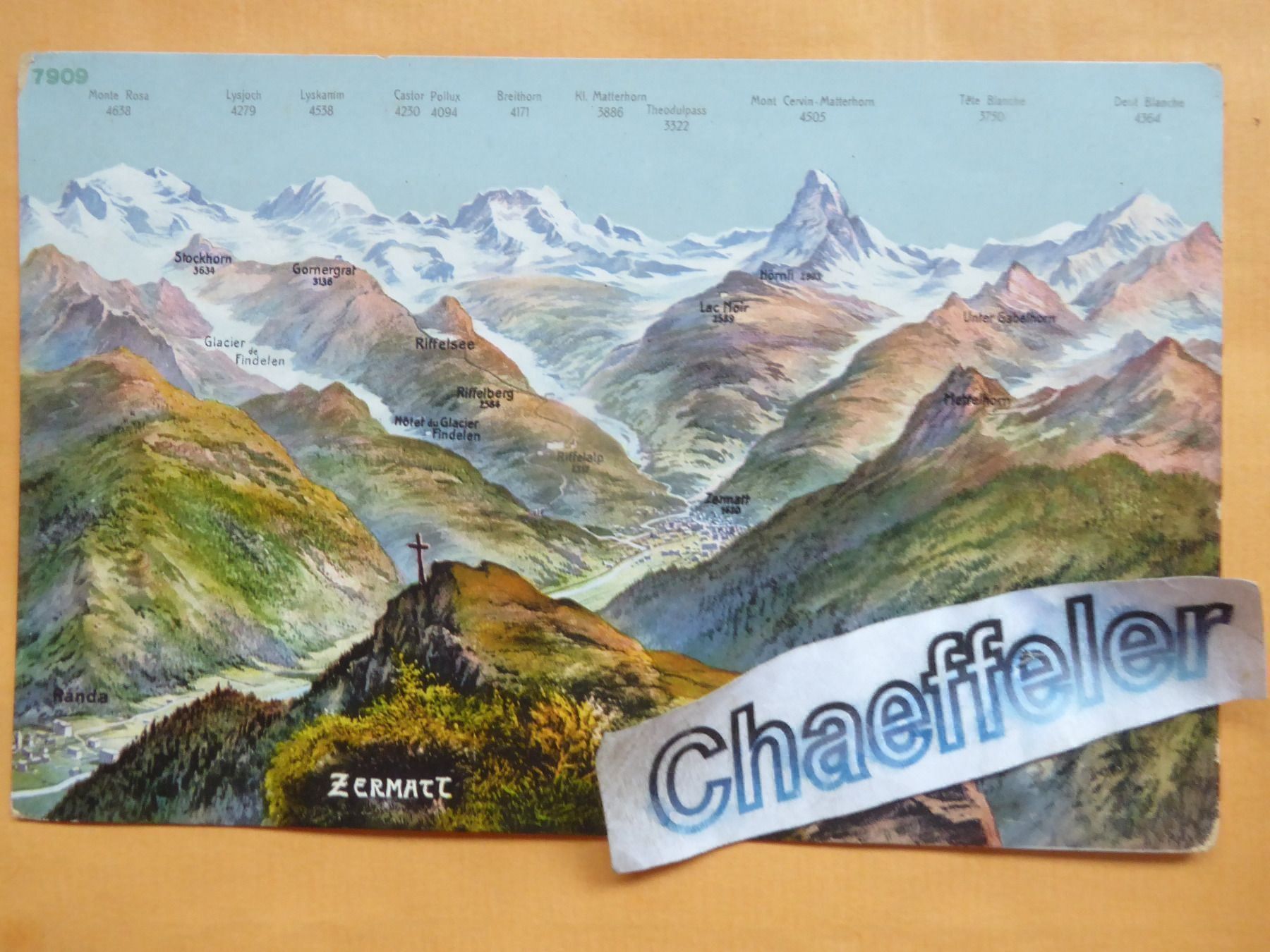 Cartoline postali: Zermatt – Usato da Zürich venduto da Chaeffeler
