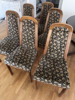 Stuhlset 6 Stück mit Blumenmuster