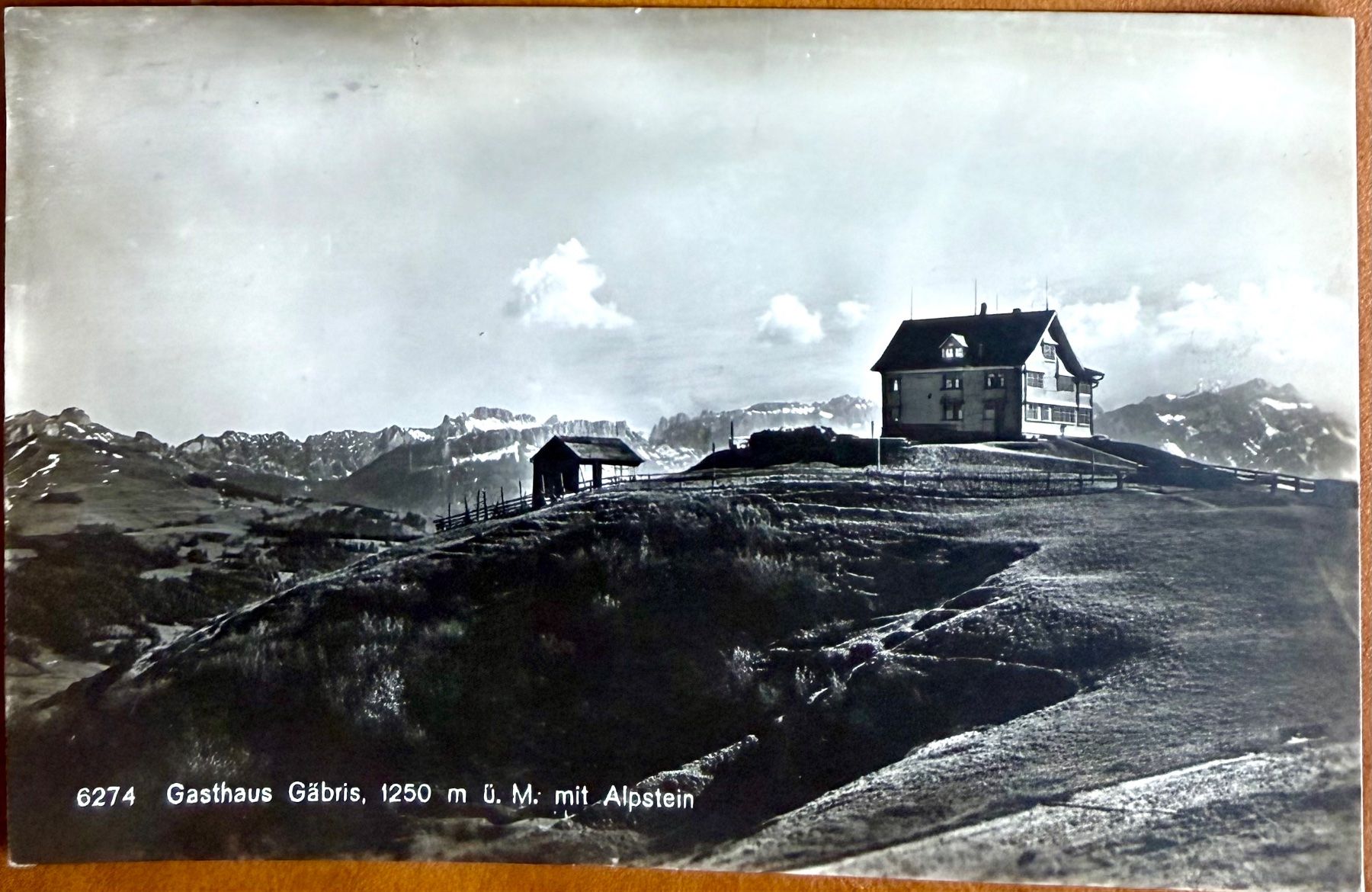 Cartoline postali: Gäbris - Gasthaus - Alpstein 1924 – Usato da Lutry venduto da Ediego