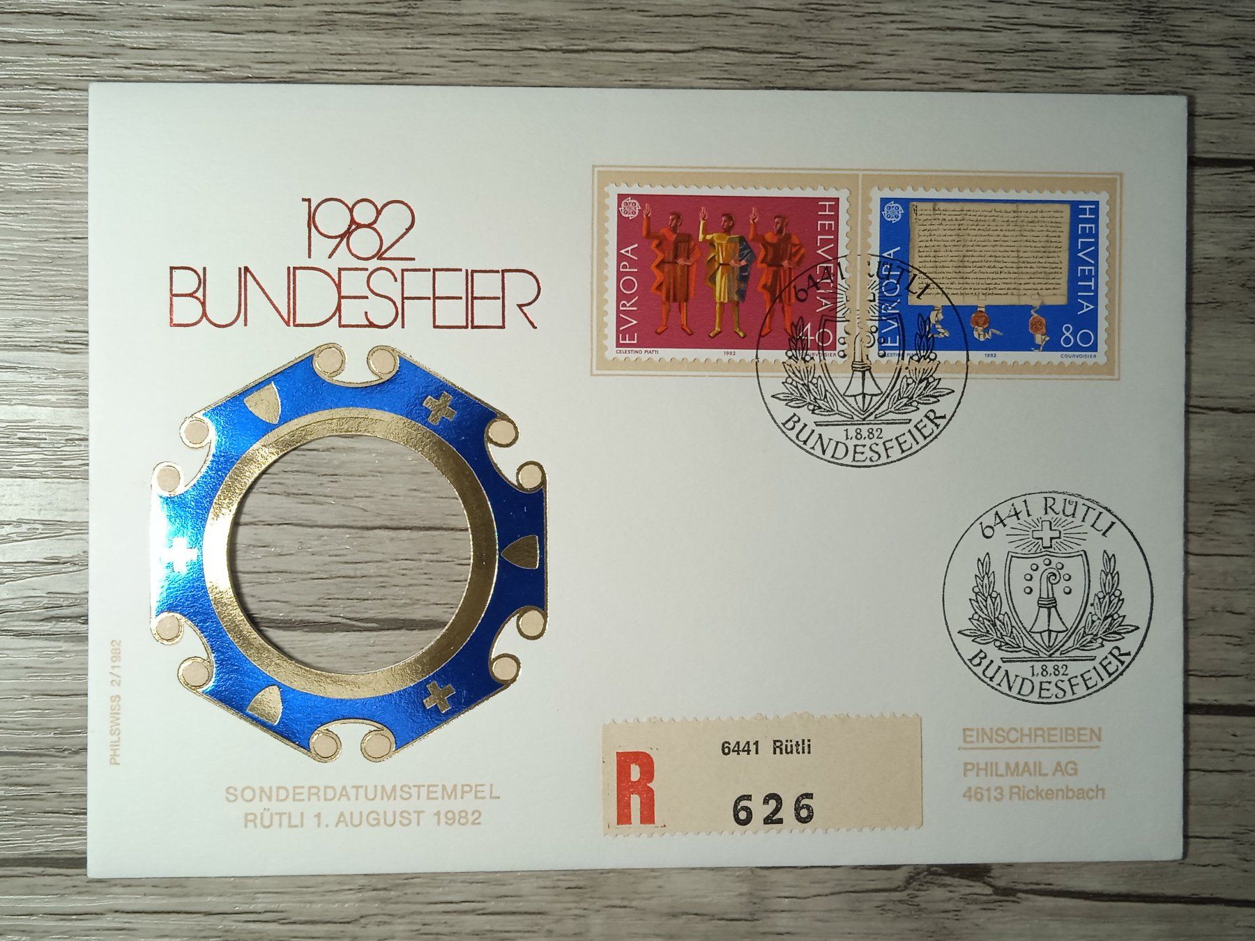 Tous les timbres: TR45 Enveloppe + Timbre Suisse 1982 – D'occasion à Cousset par Patrick_Collections
