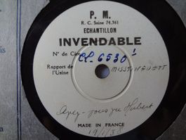 Disques 78 tours Mistinguett échantillon invendable