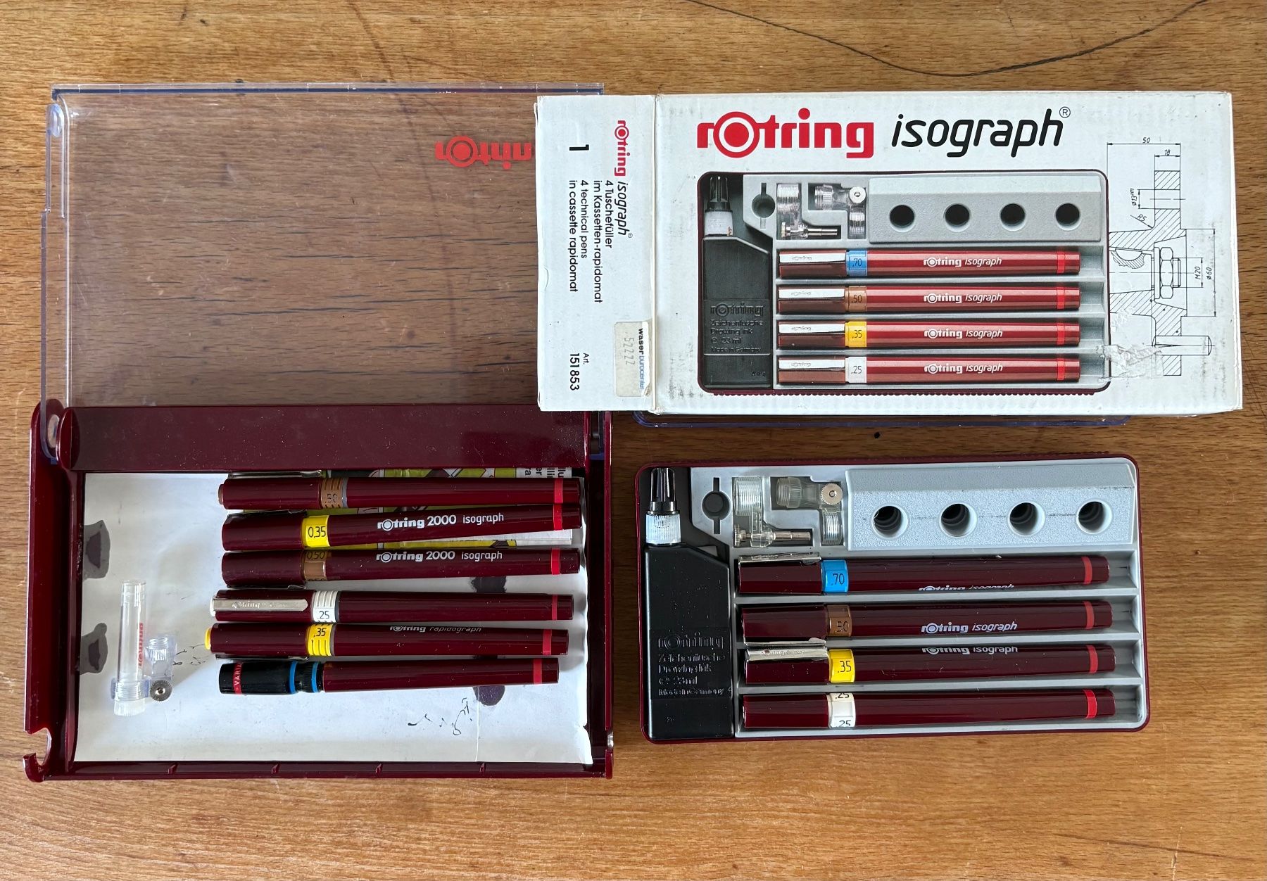 Rotring Penna & Evidenziatori: Rotring Isograph Tuschefüller Set gebraucht mit Etui – Usato da Münsingen venduto da Rehtre