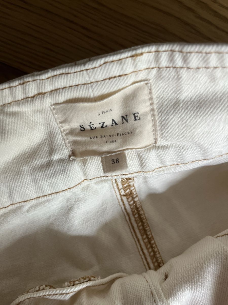 Sezane Jeans: Sézane Papercut Jeans Weiss – Usato da Zürich venduto da __ramona 1