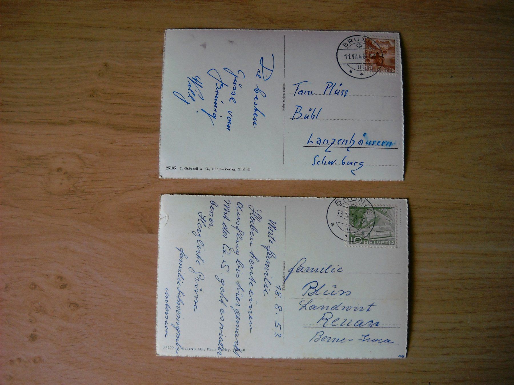 Cartoline postali: 2 Ansichtskarten Brünig Passhöhe Vintage Zustand gut – Usato da Boningen venduto da FrediP 3