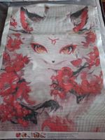 Diamant Malerei Fuchs mit Blumen 50x70cm