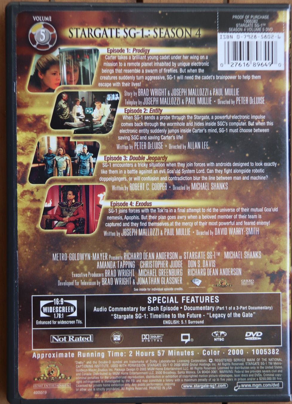 Tutti i DVDs: Stargate Season 4 – Usato da Glattfelden venduto da Sirax 8