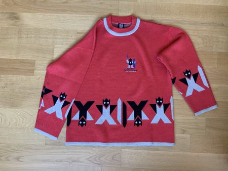 Killer Loop Snowboarder Pulli XL rot gestreift Jacquard
