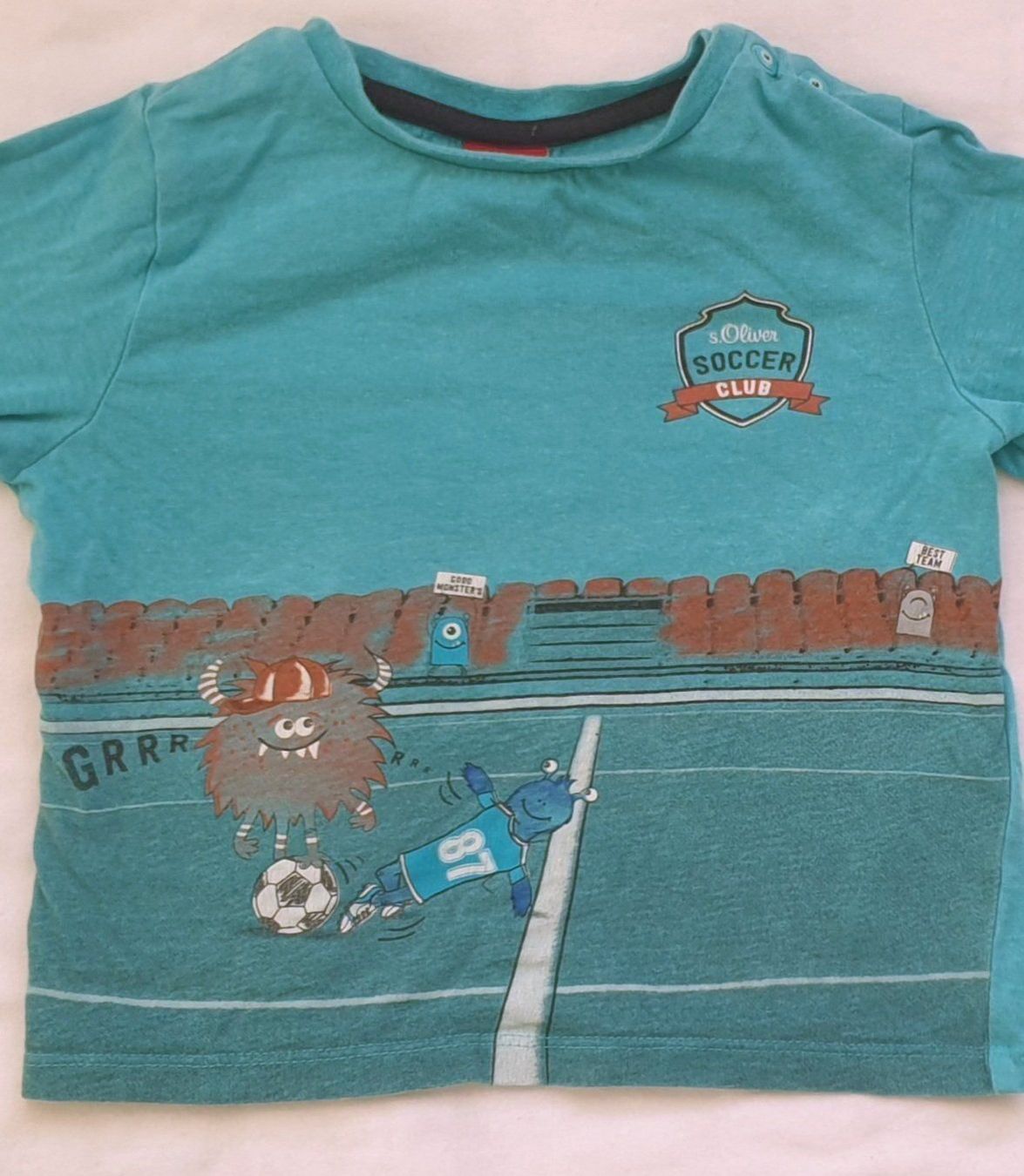 S.Oliver Hemden, T-Shirts & Polos: S. Oliver Langarmshirt Gr 80-86 - Soccer – Gebraucht aus Affoltern am Albis von nyi_ph9f