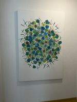 Abstract painting canvas large