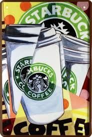 Insegne: Blechschild-STARBUCKS COFFEE – Nuovo e nell'imballaggio originale da Rupperswil venduto da big-one-sale