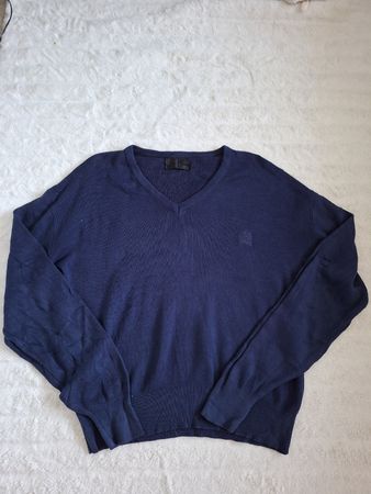 Pull col V Christian Dior 100% Coton T.L marine