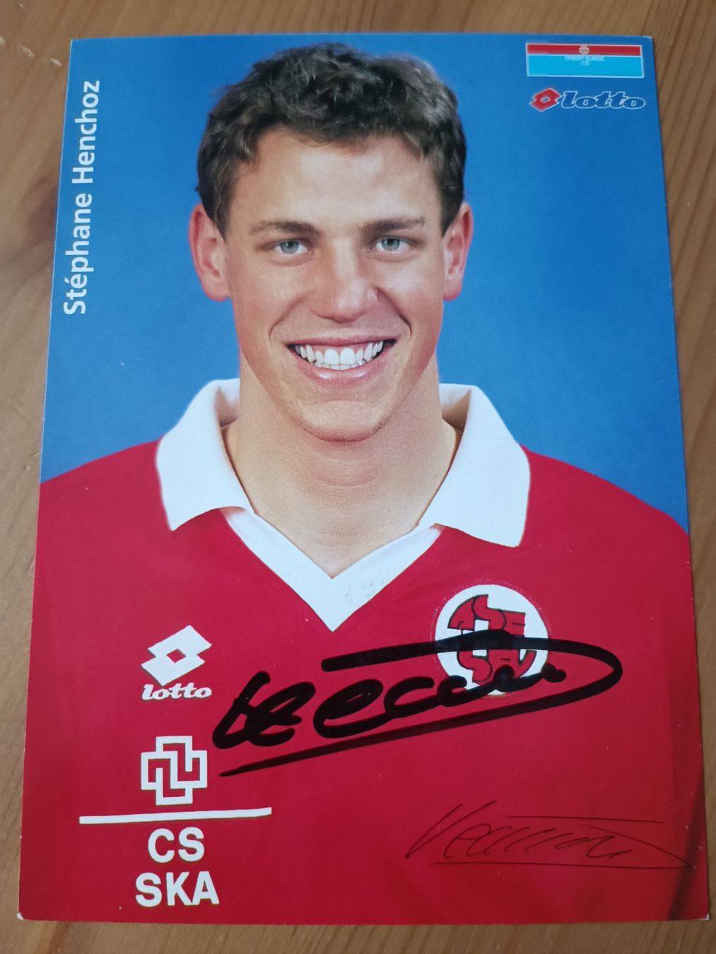 Autografi: Stéphane Henchoz - handsigniert SFV Karte – Usato da Menziken venduto da Artographs