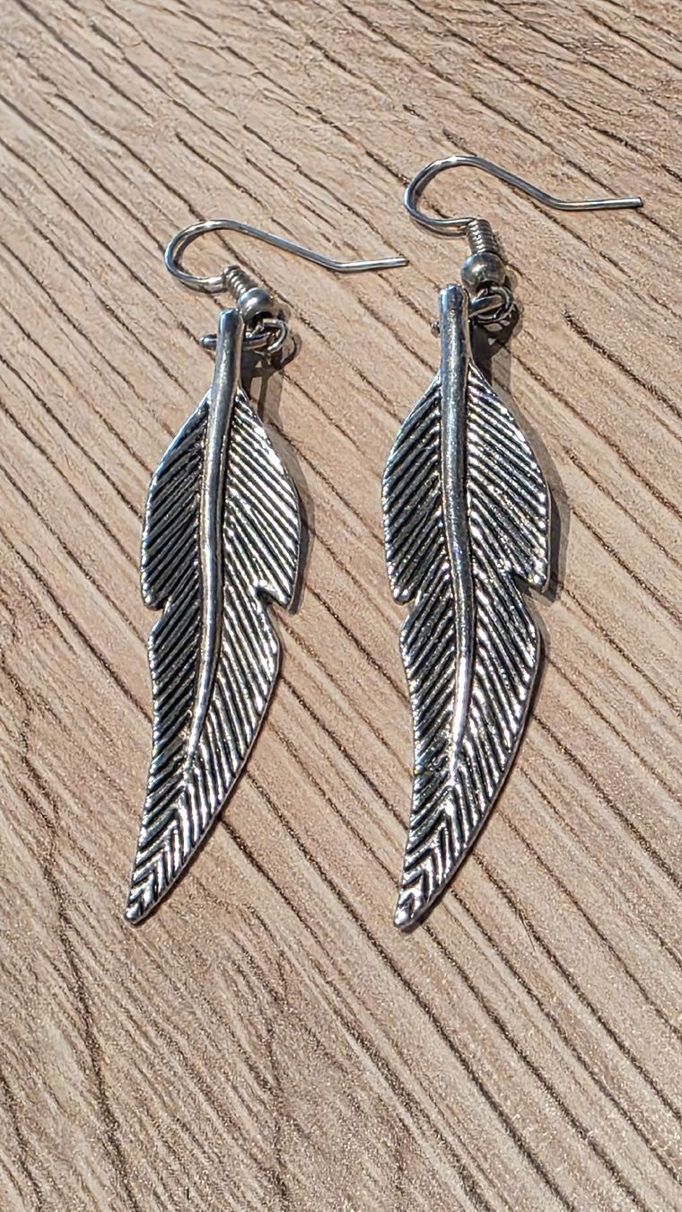 Orecchini pendenti & Orecchini a lobo: Ohrringe Feder in Silber.Modeschmuck. – Usato da Uetendorf venduto da spreuli22