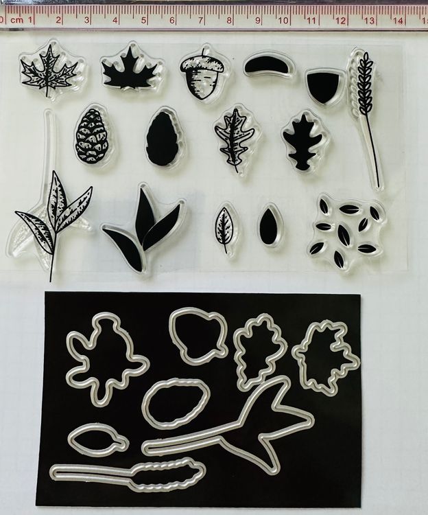 Ahornblatt & Kürbis Stanzschablonen Set - Herbstliche DIY Stempel Für Karten