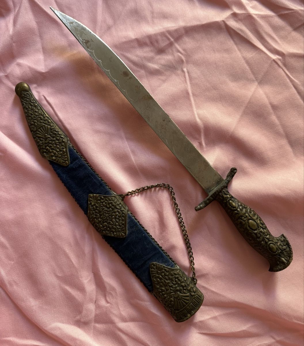 Posate: Dolch mit Scheide orientalisch verziert antik ca. 32cm – Usato da Biel/Bienne venduto da Katja01112 3