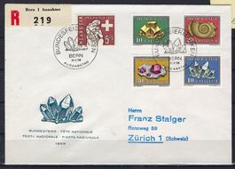 1958 Pro Patria Einschreibebrief ET.  16003