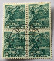 4 er Block Nr.202 mit Stempel  Landschaftsbilder Pilatus   