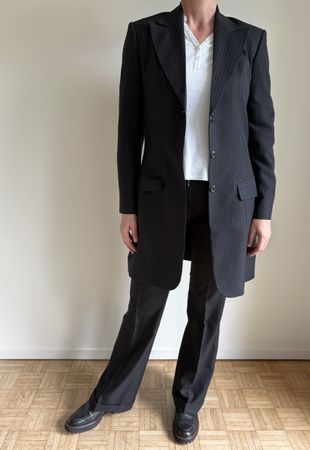Eleganter Hosenanzug, Grösse 40/42, Nadelstreifen Optik