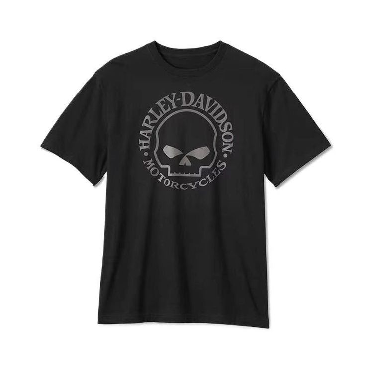 T-shirt Motard Harley-Davidson Vert, Homme Taille L – Coton, Imprimé Graphique