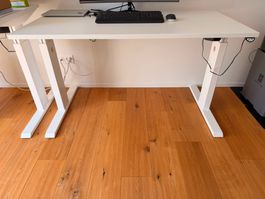 2x Elektrisch höhenverstellbare Schreibtische / Stehtische