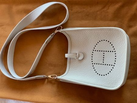 Hermès sac Evelyne 16 cm béton