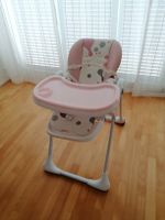 Pink Plastic Baby High Chair – Used, Works Well