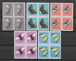 1950: Pro Juventute Viererblock Serie Nr.J133-137 **