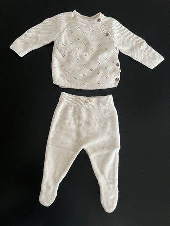 Set Hose & Pullover (Grösse 62) - ecru/Baumwolle