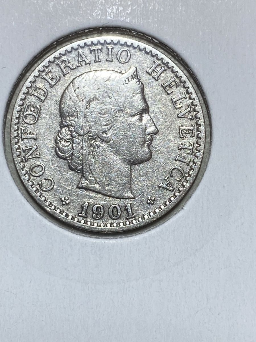 Tutti le monete: CH - 20 centimes - 1901 – Usato da Payerne venduto da Mike1682 1