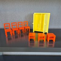 Ikea Huset Mini Deco Möbel Set Schrank/Stühle 8 Teile