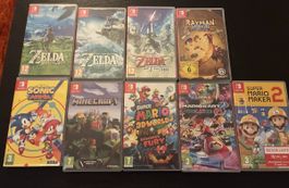 Lot de 9 jeux Nintendo Switch – Zelda, Mario, Sonic, Minecra