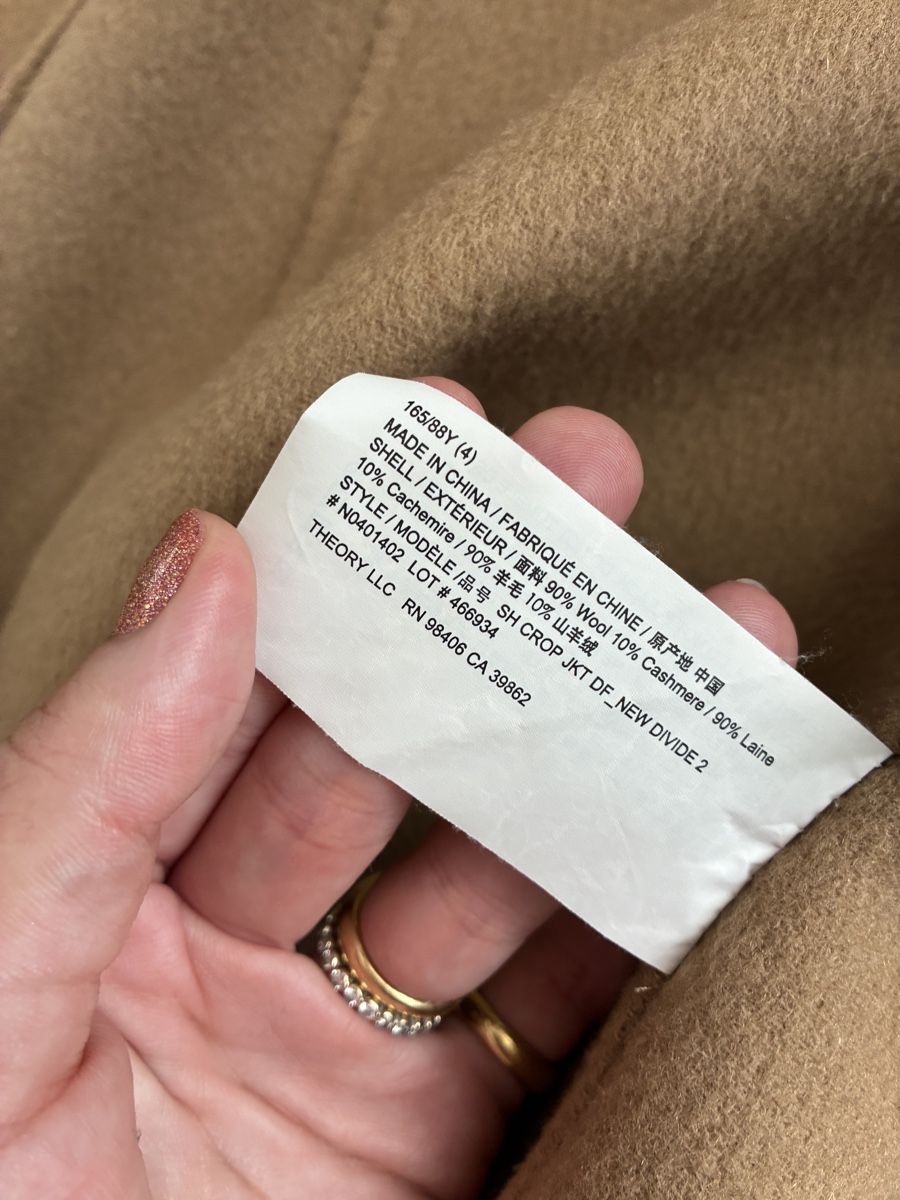 Theory Jacken: Theory New Divide Wool & Cashmere Crop Jacket – Gebraucht aus Münchenstein von B771 7