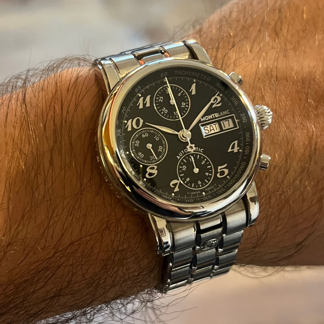 Montblanc Orologi: Montblanc Star Meisterstück Chronograph Automatic 7016 – Usato da Carouge GE venduto da Watchaser 3