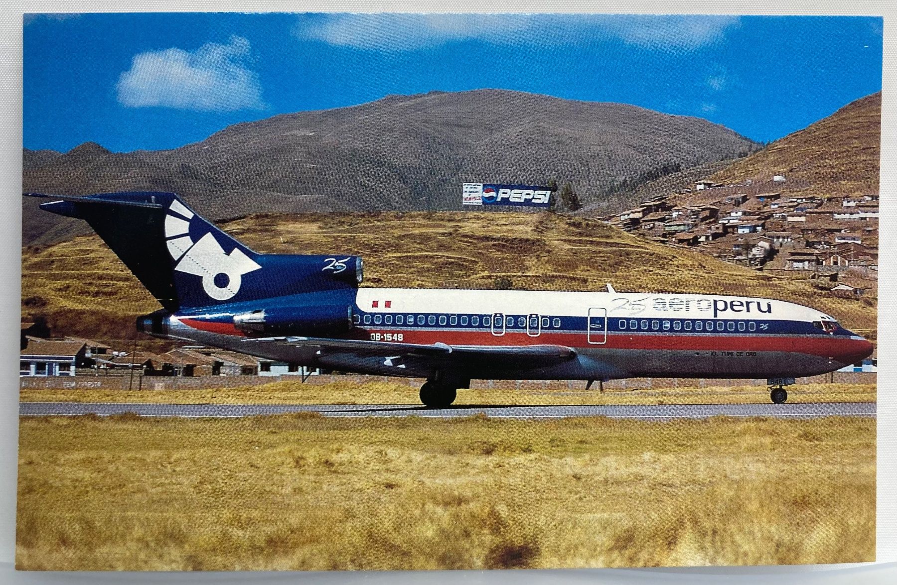 Cartoline postali: Postcard Boeing 727-22 Aero Peru – Usato da Lugano venduto da sel_x7bg