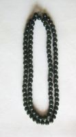 Halskette Modeschmuck, Länge 80 cm, künstliche Jadeperlen
