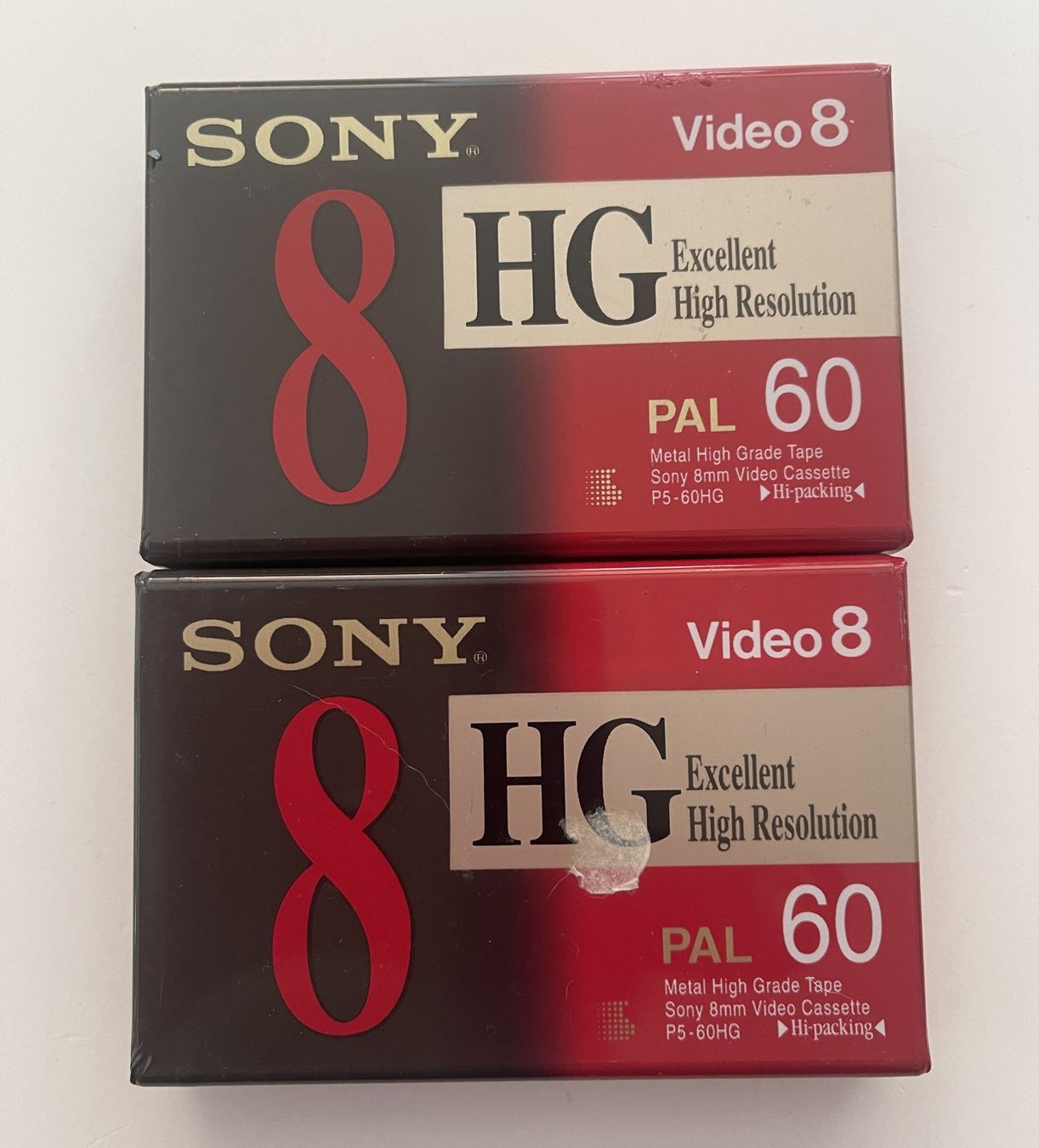 Cassette vuote: Sony Video 8 HG Pal 60 2 Stck. – Nuovo e nell'imballaggio originale da Binningen venduto da Steffisboerse
