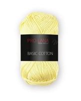 Wolle Pro Lana Basic Cotton 50g / Farbnummer 021 Hellgelb